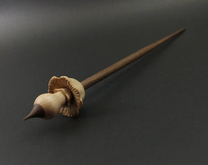 Mushroom support spindle in maple and walnut (<font color="red"<b>RESERVED</b></font> for Hypatia)