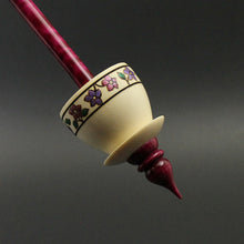 Load image into Gallery viewer, Teacup spindle in holly and hand dyed curly maple