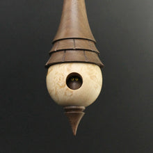 Load image into Gallery viewer, Birdhouse spindle in birdseye maple and walnut