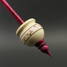 Load image into Gallery viewer, Cauldron spindle in holly and hand dyed curly maple