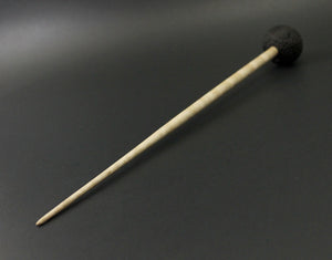 Sheep support spindle in Indian ebony and curly maple