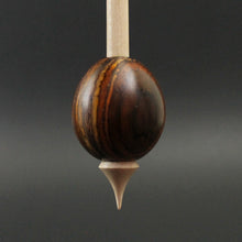 Load image into Gallery viewer, Egg bead spindle in cocobolo and curly maple