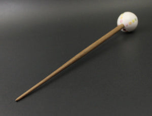 Egg bead spindle in maple and walnut