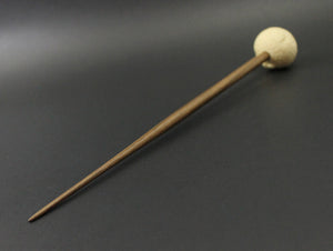 Sheep support spindle in holly and walnut