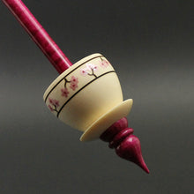 Load image into Gallery viewer, Teacup spindle in holly and hand dyed curly maple