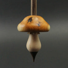 Load image into Gallery viewer, Mushroom support spindle in yew, maple, and walnut