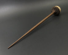Load image into Gallery viewer, Acorn support spindle in curly maple and walnut