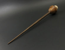 Load image into Gallery viewer, Mushroom support spindle in thuya burl, maple, and walnut