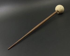 Sheep support spindle in holly and walnut