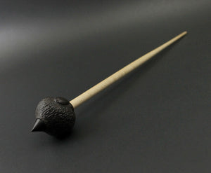 Sheep support spindle in Indian ebony and curly maple