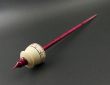 Load image into Gallery viewer, Teacup spindle in holly and hand dyed curly maple