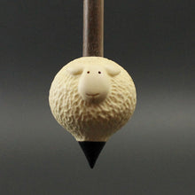 Load image into Gallery viewer, Sheep support spindle in holly and walnut