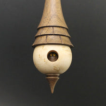 Load image into Gallery viewer, Birdhouse spindle in birdseye maple and walnut