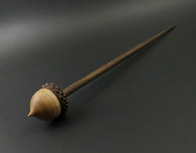 Load image into Gallery viewer, Acorn support spindle in curly maple and walnut
