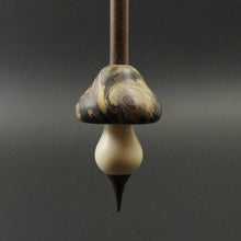 Load image into Gallery viewer, Mushroom support spindle in buckeye burl, holly, and walnut