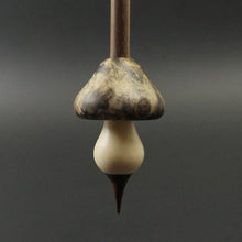 Load image into Gallery viewer, Mushroom support spindle in buckeye burl, holly, and walnut