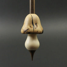 Load image into Gallery viewer, Mushroom support spindle in mappa burl, holly, and walnut