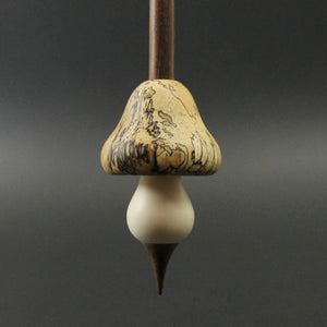 Mushroom support spindle in spalted tamarind, holly, and walnut (<font color="red"<b>RESERVED</b></font> for Iris)