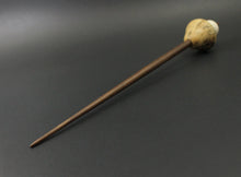 Load image into Gallery viewer, Mushroom support spindle in spalted tamarind, holly, and walnut (&lt;font color=&quot;red&quot;&lt;b&gt;RESERVED&lt;/b&gt;&lt;/font&gt; for Iris)