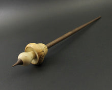 Load image into Gallery viewer, Mushroom support spindle in spalted tamarind, holly, and walnut (&lt;font color=&quot;red&quot;&lt;b&gt;RESERVED&lt;/b&gt;&lt;/font&gt; for Nikki)