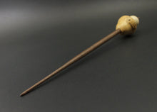 Load image into Gallery viewer, Mushroom support spindle in spalted tamarind, holly, and walnut (&lt;font color=&quot;red&quot;&lt;b&gt;RESERVED&lt;/b&gt;&lt;/font&gt; for Nikki)