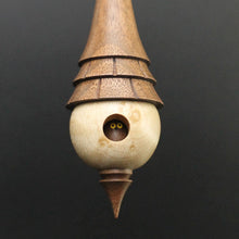 Load image into Gallery viewer, Birdhouse spindle in birdseye maple and walnut