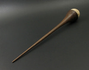 Birdhouse spindle in birdseye maple and walnut