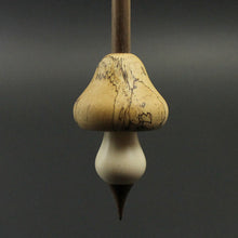 Load image into Gallery viewer, Mushroom support spindle in spalted tamarind, holly, and walnut