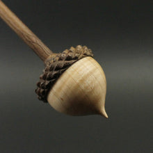 Load image into Gallery viewer, Acorn support spindle in curly maple and walnut