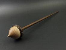Load image into Gallery viewer, Acorn support spindle in curly maple and walnut