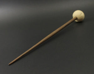 Sheep support spindle in holly and walnut