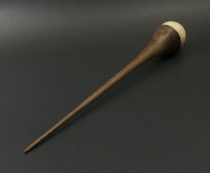 Birdhouse spindle in birdseye maple and walnut