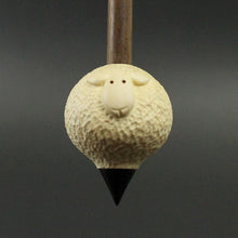 Load image into Gallery viewer, Sheep support spindle in holly and walnut