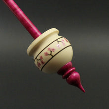 Load image into Gallery viewer, Cauldron spindle in holly and hand dyed curly maple