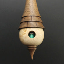 Load image into Gallery viewer, Birdhouse spindle in birdseye maple and walnut