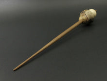 Load image into Gallery viewer, Mushroom support spindle in spalted hackberry, holly, and walnut
