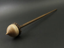 Load image into Gallery viewer, Acorn support spindle in curly maple and walnut