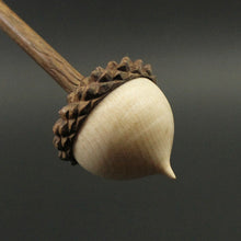 Load image into Gallery viewer, Acorn support spindle in curly maple and walnut