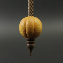 Load image into Gallery viewer, Pumpkin bead spindle in osage orange and walnut