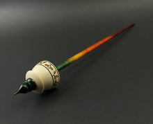 Load image into Gallery viewer, Teacup spindle in holly and hand dyed curly maple