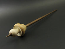 Load image into Gallery viewer, Mushroom support spindle in spalted tamarind, holly, and walnut