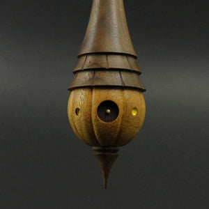 Wee folk spindle in osage orange and walnut