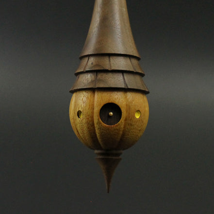Wee folk spindle in osage orange and walnut