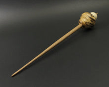 Load image into Gallery viewer, Mushroom support spindle in spalted hackberry, holly, and walnut