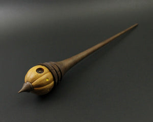 Wee folk spindle in osage orange and walnut (<font color="red"<b>RESERVED</b></font> for Mindy)