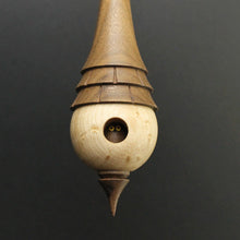 Load image into Gallery viewer, Birdhouse spindle in birdseye maple and walnut