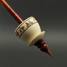Load image into Gallery viewer, Teacup spindle in holly and hand dyed curly maple