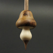 Load image into Gallery viewer, Mushroom support spindle in elm burl, holly, and walnut