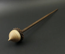 Load image into Gallery viewer, Acorn support spindle in curly maple and walnut