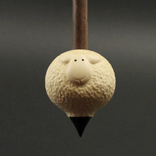Load image into Gallery viewer, Sheep support spindle in holly and walnut